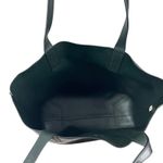 Kate Spade  Arch Patent Leather Black Green Reversible Tote Shoulder Bag Large Photo 5