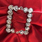 Blu Sage Red Satin Wrap Top Shawl Collar Long Sleeves Decrative Brooch Blouse 14 Photo 7