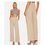 Pistola Ellery High Rise Wide Leg 100% Cotton Pants Size 30P in Sesame Tan Photo 1