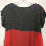 AQUA Color Block Scoop Neck Chiffon Top Size S Photo 5