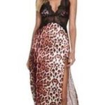 Frederick's of Hollywood  Womans Size S Rosalina Rose Satin & Lace Maxi Gown Photo 0