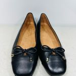 Vionic  Klara Ballet Flats Womens 9 Black Bow Square Toe Comfort Shoe Photo 2