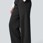 Halara High Waisted Side Pocket Straight Leg Work Pants in Black Size 1X NWT Photo 2