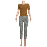 Sézane  Clara Trousers, Black/Ecru Houndstooth Print, FR34/US2 Photo 9