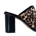 Rebecca Minkoff EUC Leather Calf Hair Heeled Mules Size 9 Photo 4