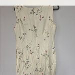 Floral Sleeveless Dress beautiful vintage butter yellow dress Green Size 6 Photo 5