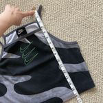 Nike PRO Graphic High Neck Logo Tank Top Size Medium Black Grey Halter EUC Photo 3