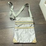 Victoria’s Secret Pink Women’s Metallic Silver Dog Logo Crossbody Bag Y2K 2000s Photo 0