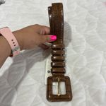 Ellen Tracy Saks Fifth Avenue Brown Croc Embossed Leather Belt Luxury Size M Photo 1