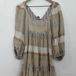 Free People  Cozy Striped Mini Dress in Ivory Combo Size Small Photo 3