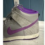 Nike Dunk High Skinny Sneakers Women Size 8 Gray Purple Gorpcore Photo 3
