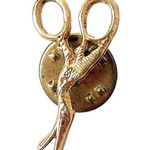 Vintage Special Olympics Gold Tone Person On Olympic Rings Lapel Hat Pin Photo 0