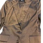 Patrizia Pepe Italian Brown shiny metallic blazer​ Size L Photo 8