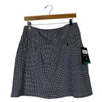 NWT IBKUL Mini Check Skort Womens M Black White Golf Activewear Tennis UPF 50 Gray Size M Photo 3