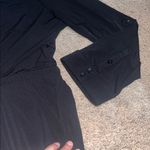 Chico's Chico’s Jersey Maxi Jumpsuit Roll Tab Long Sleeve Button Front Black XXL 20/22 Photo 5