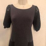 Anthropologie Like new Postage Stamp mini knit dress or long Top. Lace sleeves and pockets. Sz XS Photo 2