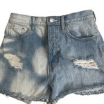 PacSun Women’s Blue Ultra High Rise Vintage Button Fly Denim Cut-Off Shorts 26 Photo 0