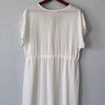 Ekouer White Short Sleeve Swim Coverup Dress SIze Large Photo 1