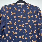 Jugeunke Beaver Novelty Print Shirt Womens Medium Lightweight Minimalist Forest Black Photo 6