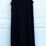 Chico's  Travelers Womens Dress Maxi Long Black Stretch Sleeveless Mesh Hem Small Photo 0