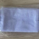 Amazon Purple Striped Seersucker Toiletry MakeUp Bag Photo 1