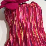 Pink and Yellow One Piece Swimsuit with Textured Halter Top NWOT Size XL Photo 3
