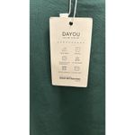 Dayou Shirt Women Button Tunic Top NWT 2X Dandelions Linen Blend Green Office Photo 5