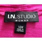 IN STUDIO WOMAN Pink Open Front Drape Neck Lightweight Cardigan Jacket 14W Photo 2