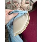 dress embroidered floral sheer sleeves empire waist blue 1990s Size 8 Photo 10