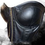 Say What? Say what brand sexy vegan leather zip front bustier! Photo 1