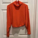 Pilcro  By Anthropologie Ribbed Batwing Pullover Women's Size 2XS‎ Orange Boho Photo 2