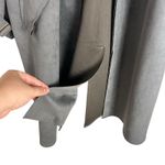 Love for Humanity Couture Black Label Faux Suede Gray Belted Trench Coat Sz XL Photo 9