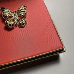 Monet  Rhinestone Butterfly Brooch Pin Insect Bug Photo 3