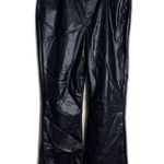 Gap  Pants Womens 32 Black 70s Flare High Rise Faux Leather Retro Boho Style Photo 1