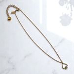 Kate Spade  Gold tone Signature Logo Pendant Charm open‎ spade designer necklace Photo 0