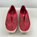 Keds  x Taylor Swift 032 Red Lace Slip-On Sneaker Shoes Women's Size 9.5 EUR 40.5 Photo 1