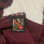 3d emblem women's XL 90s Burgundy Rose Tank Top biker harley lace moto free spir Red Photo 2