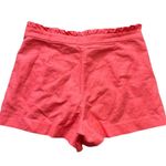 J.Crew Factory Linen Blend Ruffle Trim Shorts | Coral Pink | 6 Photo 2