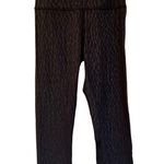 Lululemon  Leggings sz 4 Black Print Cropped Length Leggings Photo 0