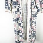 CAROLE HOCHMAN Cat Lover Graphic Belted Waist Long Sleeve 100% Cotton Robe Small Photo 14