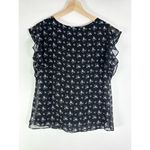 Vince Camuto  Charming Ditsy Floral Ruffle Sleeve Blouse XS Photo 8