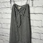 Billabong Sweet Pie Black and White Gingham Tie-Front Dress XS. Photo 7