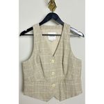 Madewell  Linen Cutaway Vest in Neutral Size US 8 Photo 2