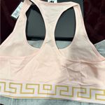 Versace  Grecca border scoop Pink and Gold Women's bralette size 5 Authentic Photo 4