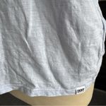 DKNY  Blue Ruffled Cap Sleeve T-Shirt Photo 4