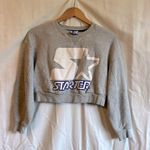 ZARA Starter Logo Cropped Long Sleeve Cozy Casual Pullover Sweatshirt Photo 1
