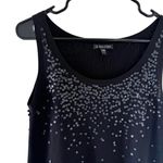 Eileen Fisher Black Sequin 100% Merino Wool Tunic Photo 3