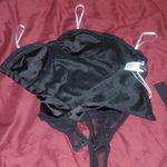 NWT LULU'S SATIN BUSTIER STRAPLESS THONG BODYSUIT W/FULL ZIP SNAP CROTCH STYLE Black Size XS Photo 12