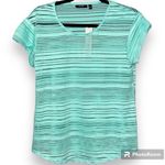 Apt. 9  size small burnout crewneck tee short sleeve roll cuffs sheer striped nwt Photo 9