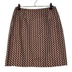 Ann Taylor Petite Red & Black Printed Silk A-Line Skirt 2P Photo 0